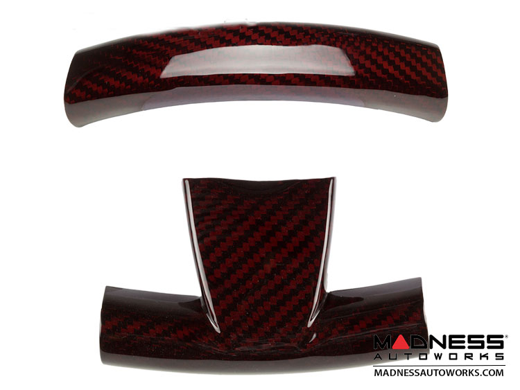 FIAT 500 ABARTH Steering Wheel Trim Set (2 pieces) - Red Candy